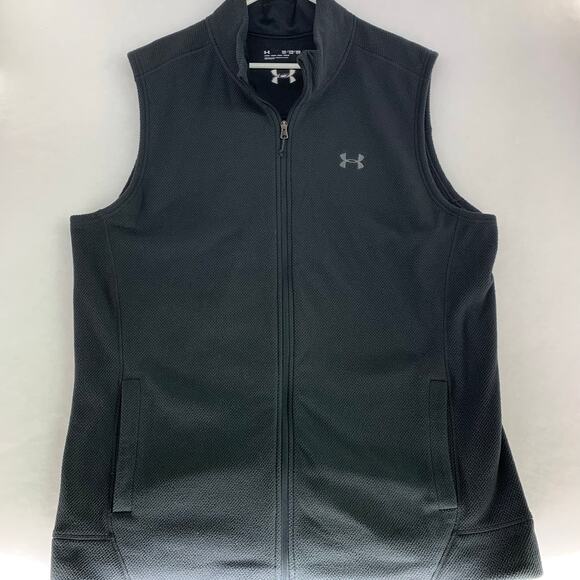 Under Armour Other - Men's Under Armour Vest Black Big & Tall Fleece Full Zip Vest Size 3XL